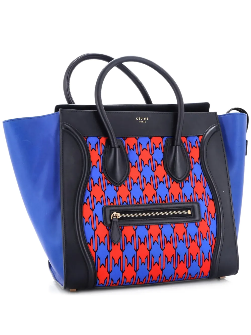 Celine Pre-Owned Luggage Bag Printed Textile and Leather Mini satchel - Nero