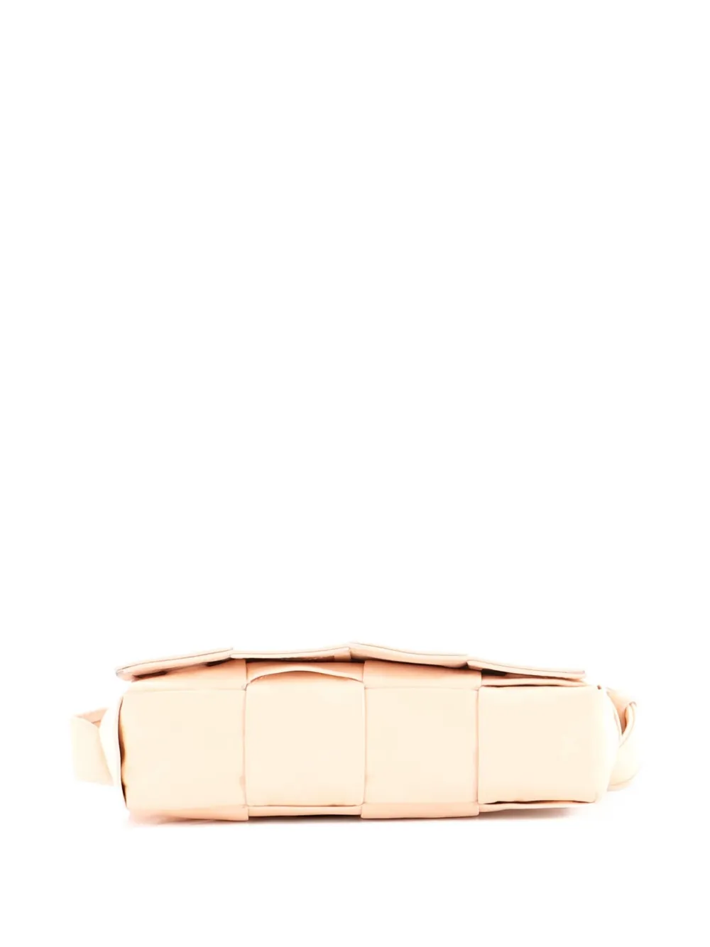 Pre-owned Bottega Veneta Cassette Maxi Intrecciato Leather Belt Bag In Neutral