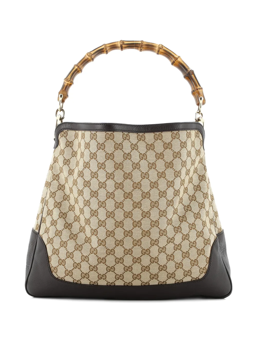 Gucci Pre-Owned Diana Bamboo Shoulder Bag GG Canvas Medium hobo bag - Marrone