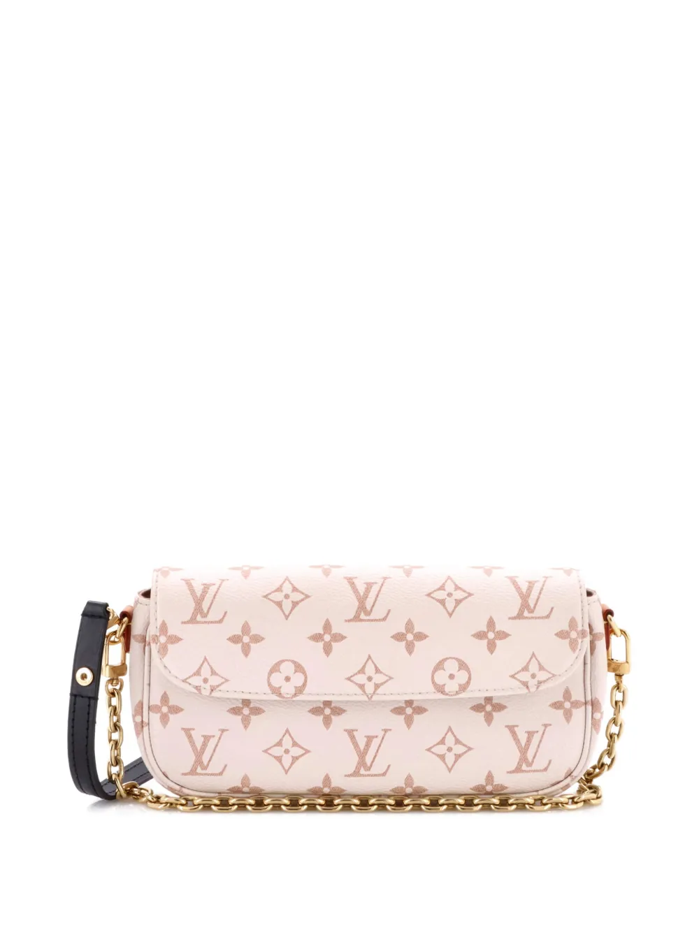 Pre-owned Louis Vuitton Ivy Wallet On Chain Monogram Dune Canvas Crossbody Bag In Neutral