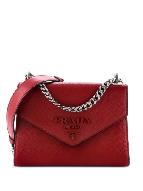 Prada Pre-Owned Monochrome Saffiano Leather Small shoulder bag