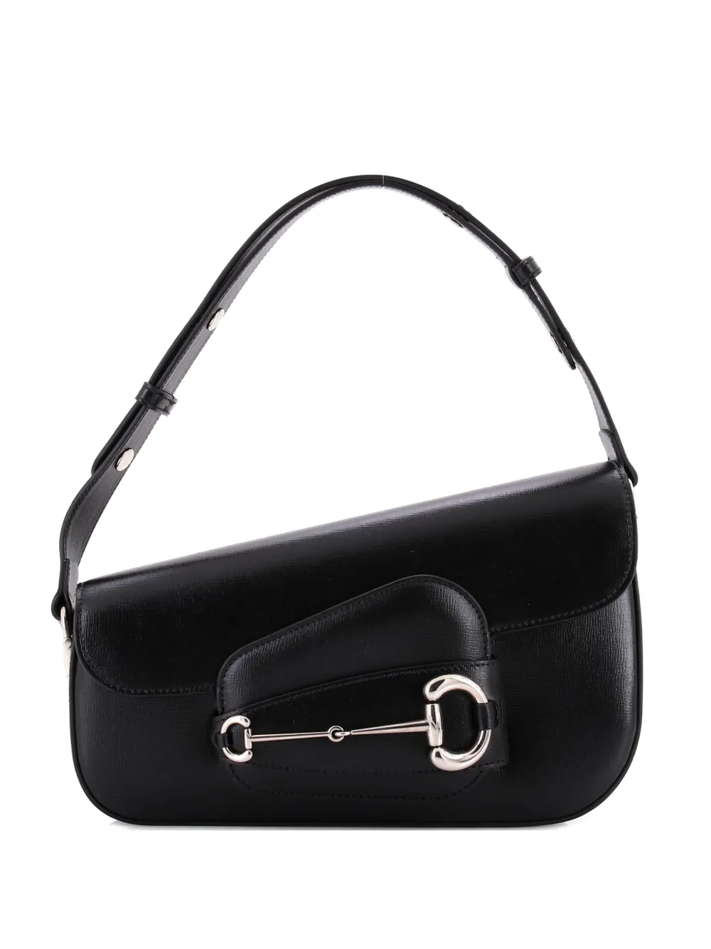 Gucci Pre-Owned Horsebit 1955 Asymmetric Leather Small shoulder bag - Nero