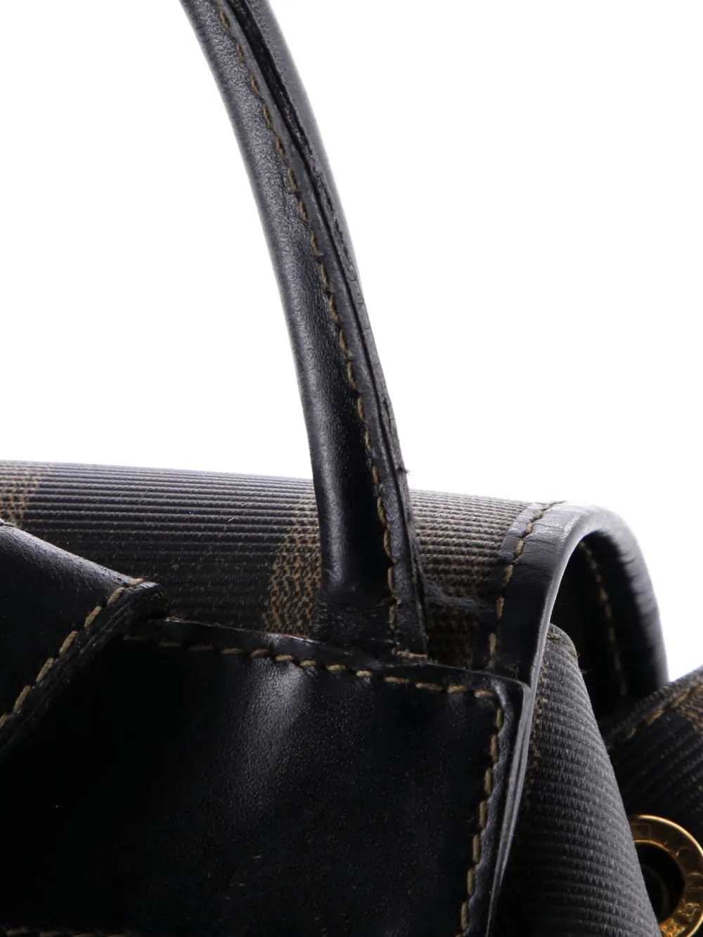 Pequin Front Pocket Coated Canvas Small Backpack