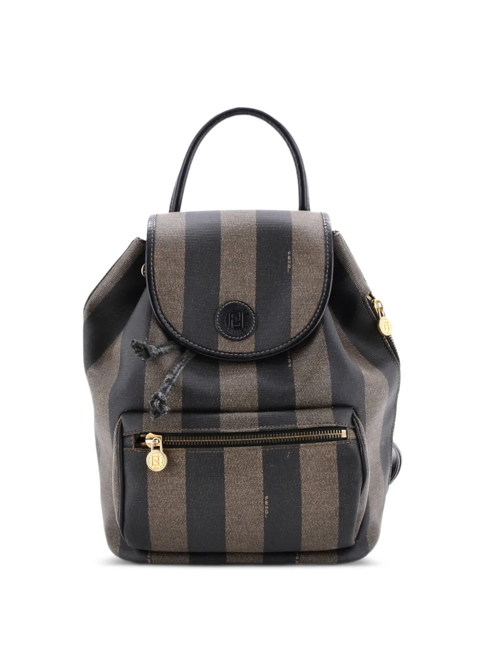 Fendi Pre-Owned Pequin Front Pocket Coated Canvas Small backpack - Marrone
