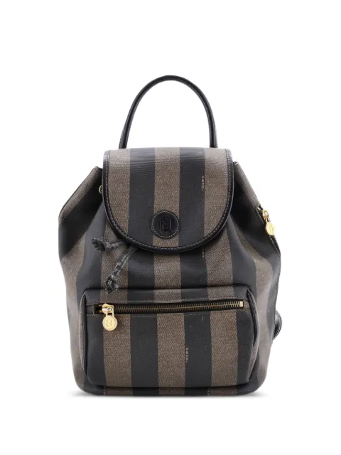 Fendi Pre-Owned Pequin Front Pocket Coated Canvas Small backpack