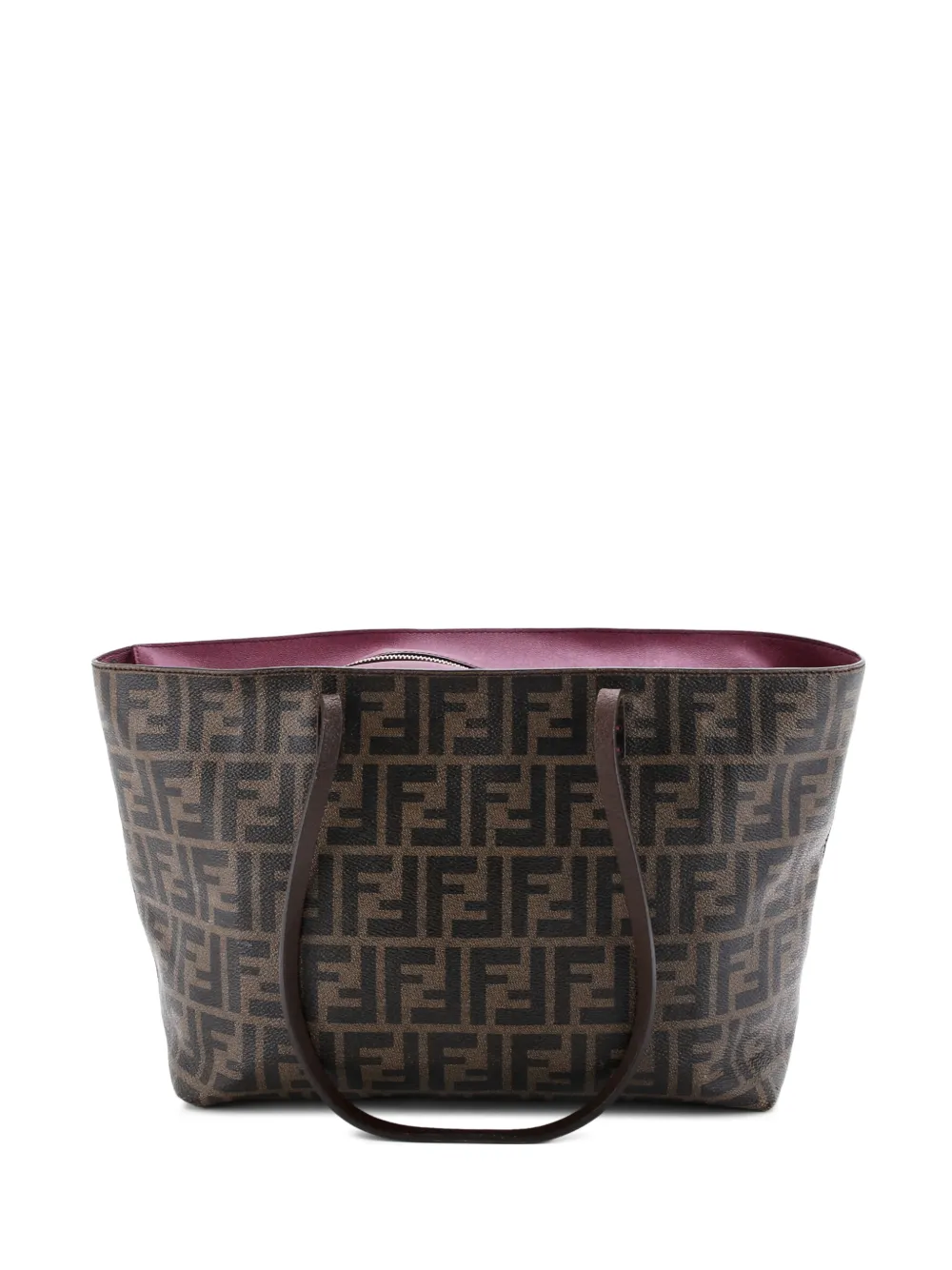 Fendi Pre-Owned Roll Zucca Coated Canvas Medium tote bag | Brown | Image 1