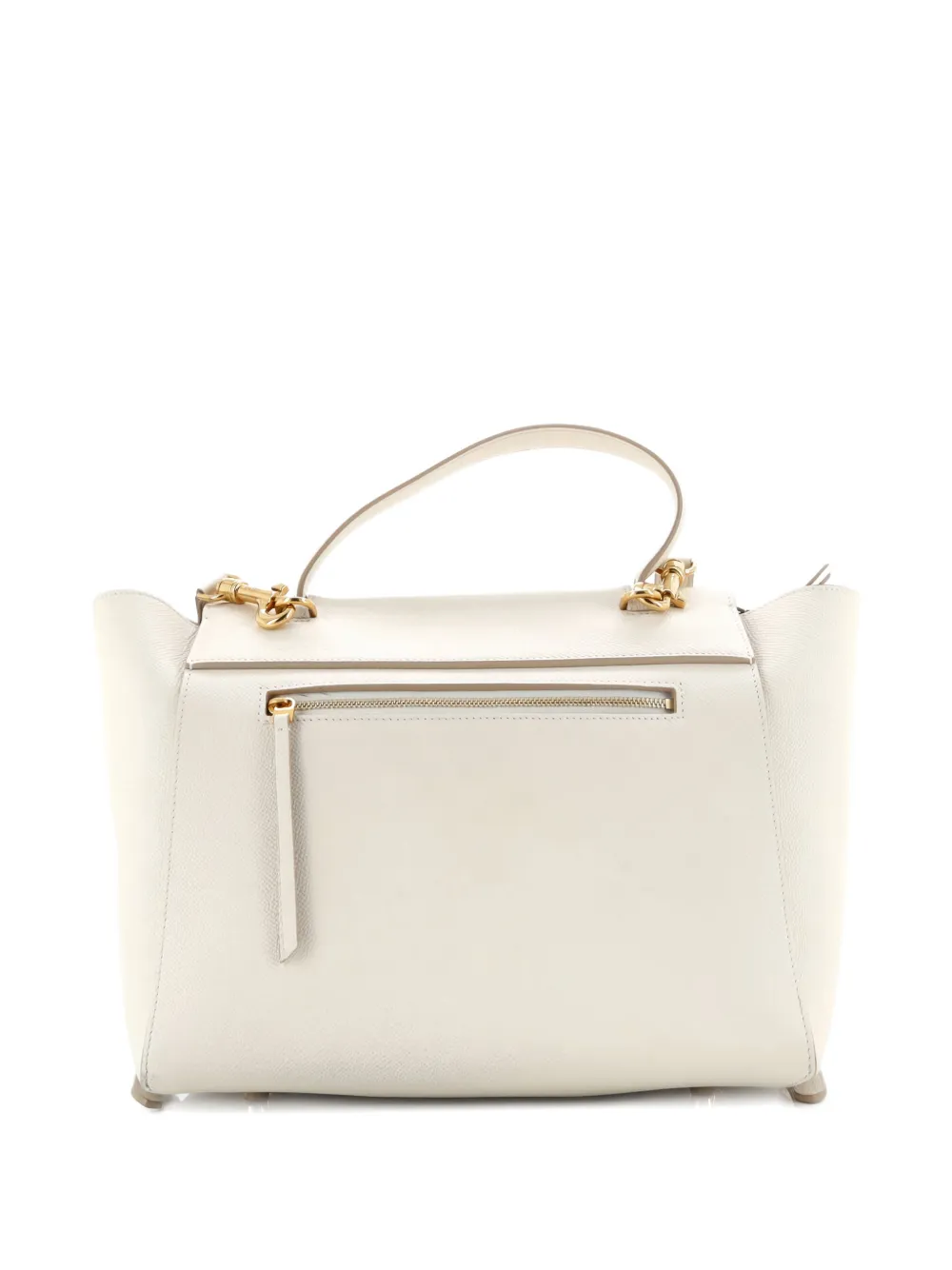 Pre-owned Celine Belt Bag Textured Leather Mini Shoulder Bag In Neutral