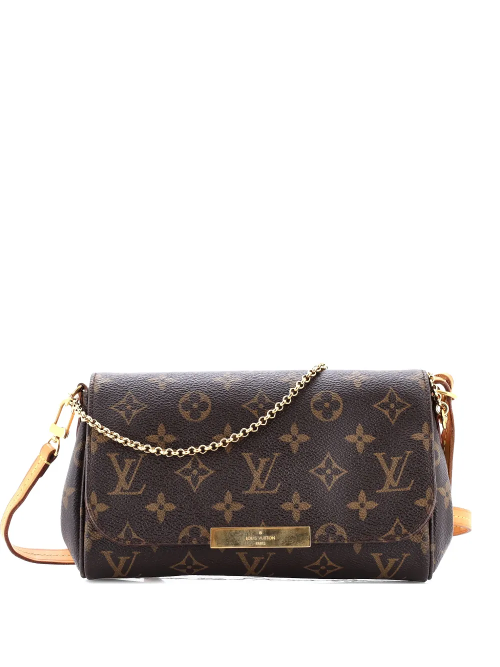 Pre-owned Louis Vuitton Favorite Handbag Monogram Canvas Pm Clutch Bag In Brown