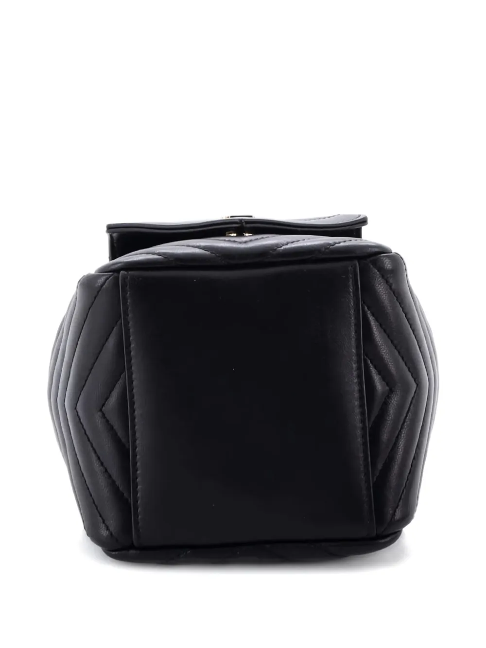 Joe Matelasse Chevron Leather Mini Bucket Bag