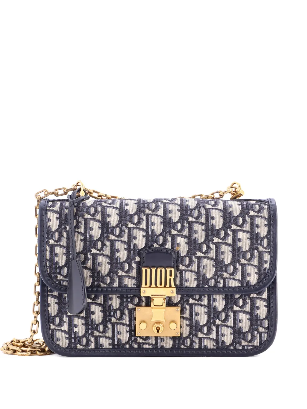 Christian Dior Pre-Owned Dioraddict Flap Bag Oblique Canvas Medium shoulder bag - Blu