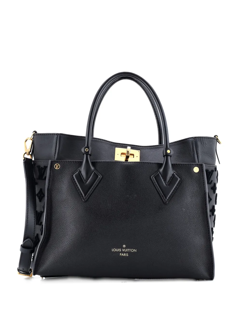 Louis Vuitton Pre-Owned On My Side Monogram Tuffetage Leather MM tote bag - Nero