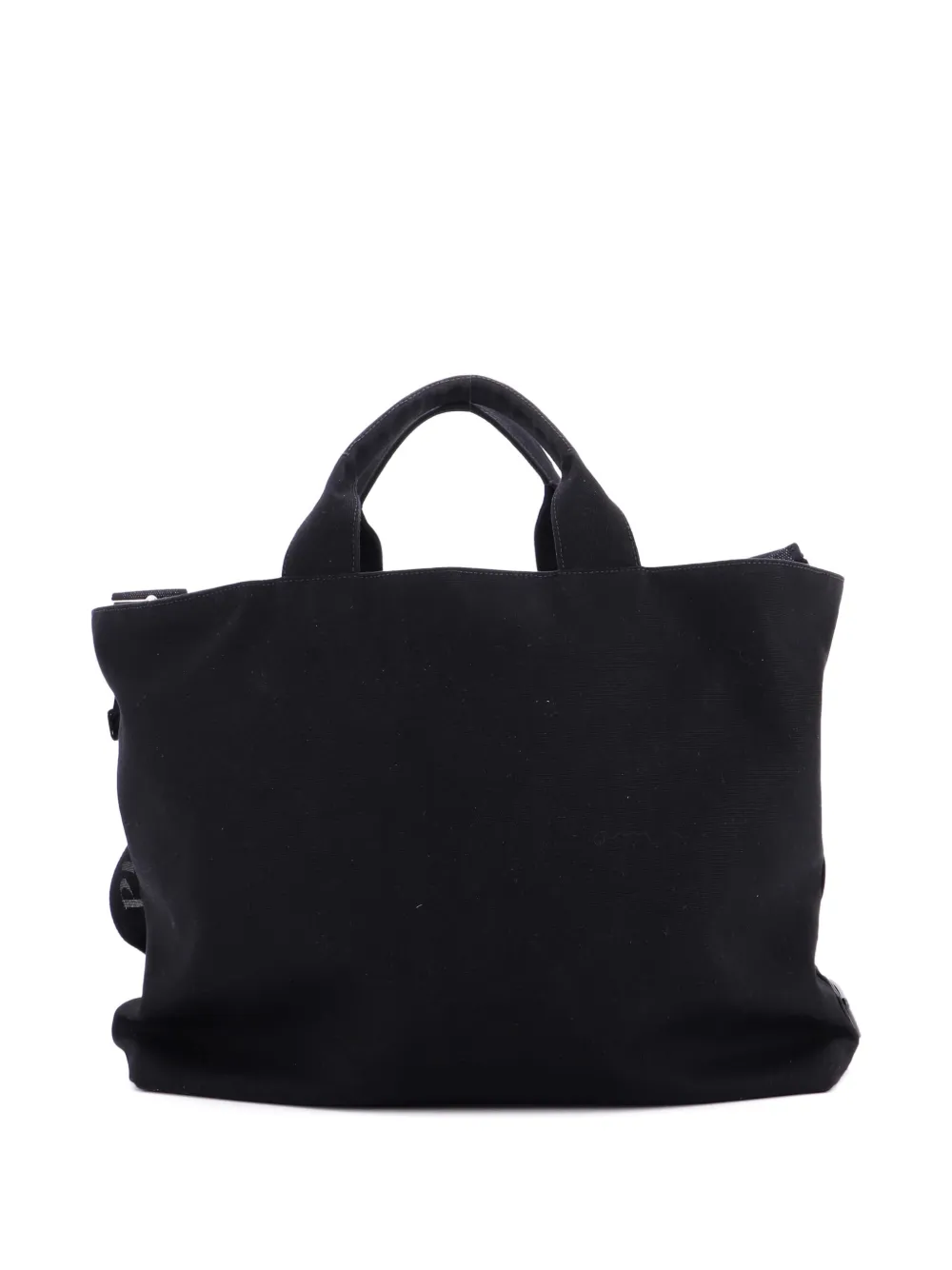 Prada Pre-Owned Embossed Triangle Logo Convertible Canvas Large tote bag | Pre-owned | Image 2