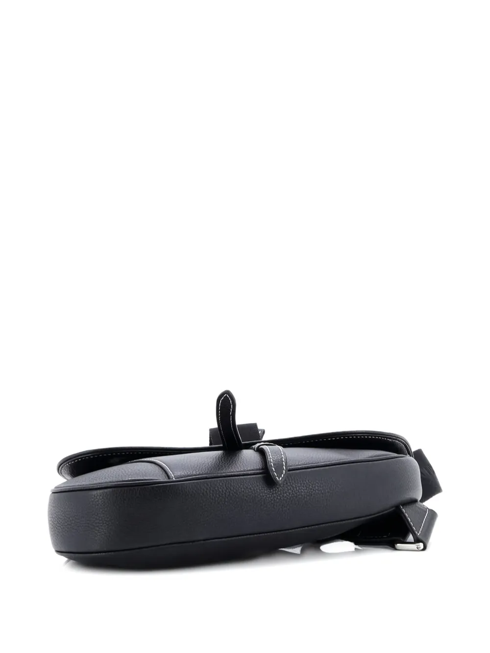 DIOR Pre-owned Kaws Saddle Leather With Applique Crossbody Bag In Black