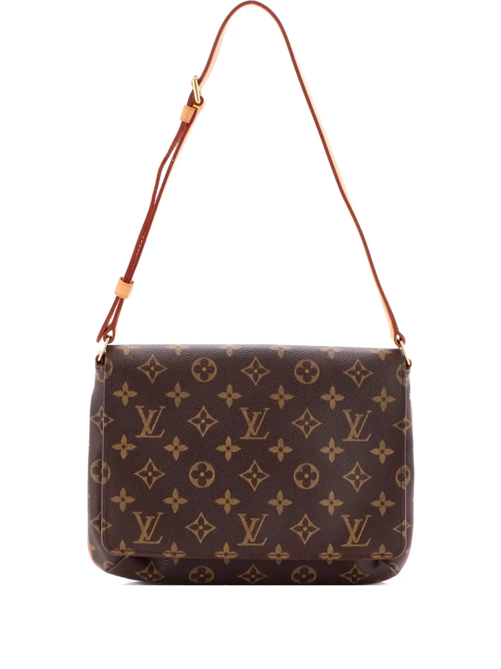 Pre-owned Louis Vuitton Musette Tango Handbag Monogram Canvas Shoulder Bag In Brown