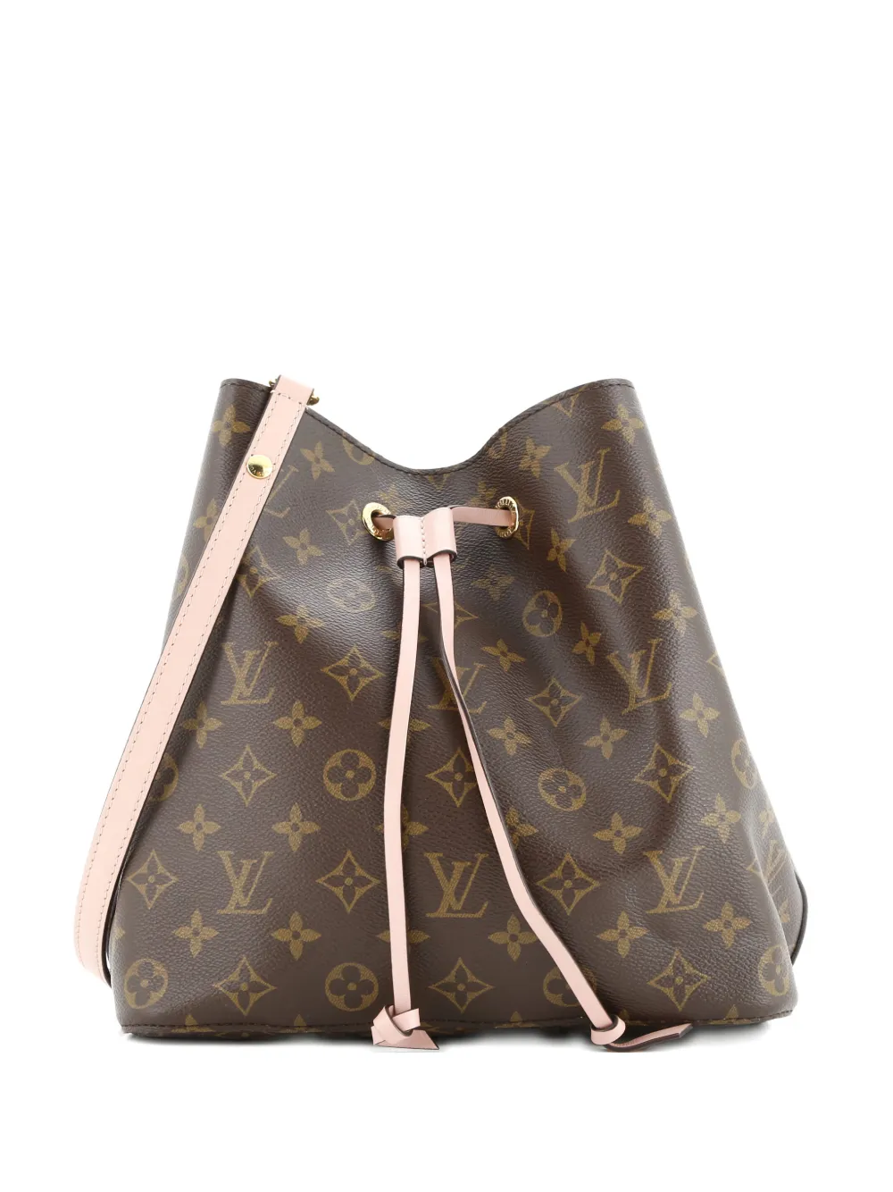 Pre-owned Louis Vuitton Neonoe Handbag Monogram Canvas Mm Bucket Bag In Pink