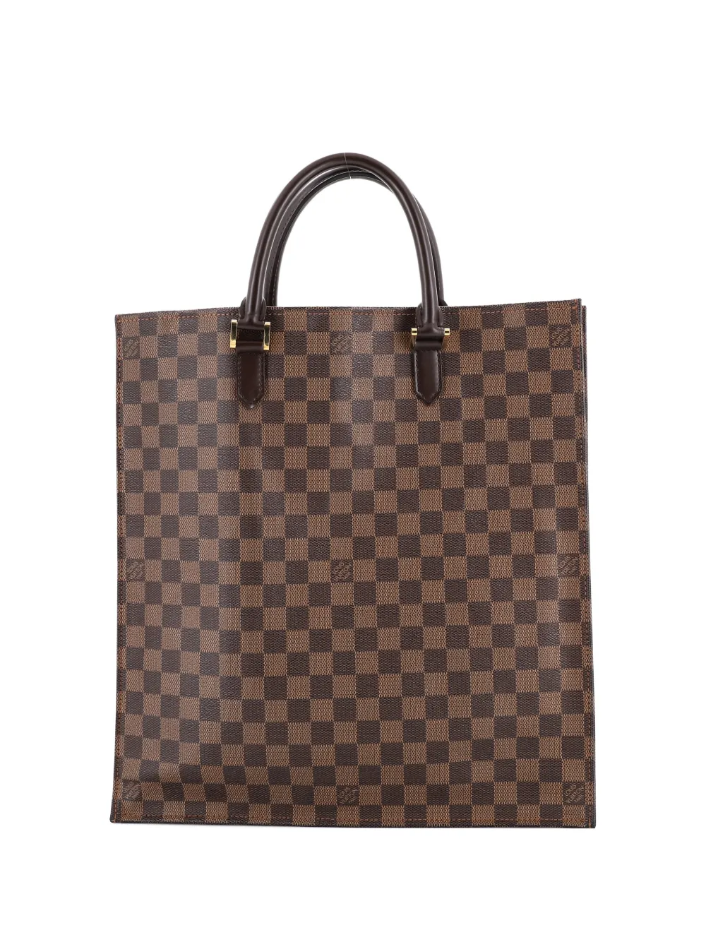 Pre-owned Louis Vuitton Sac Plat Bag Damier Tote Bag In Brown