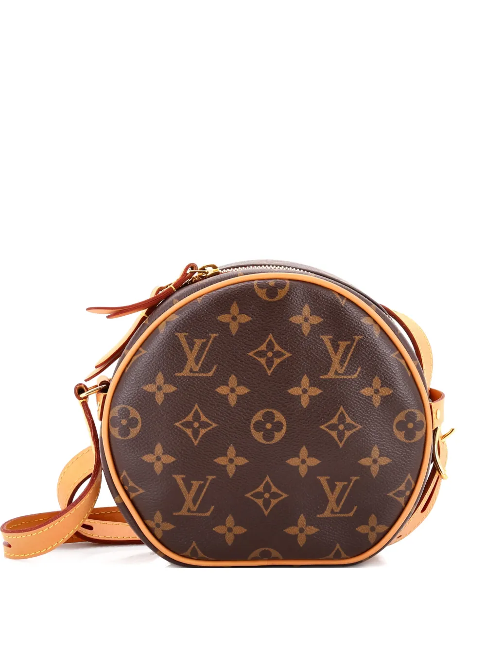 Pre-owned Louis Vuitton Boite Chapeau Souple Bag Monogram Canvas Pm Crossbody Bag In Brown