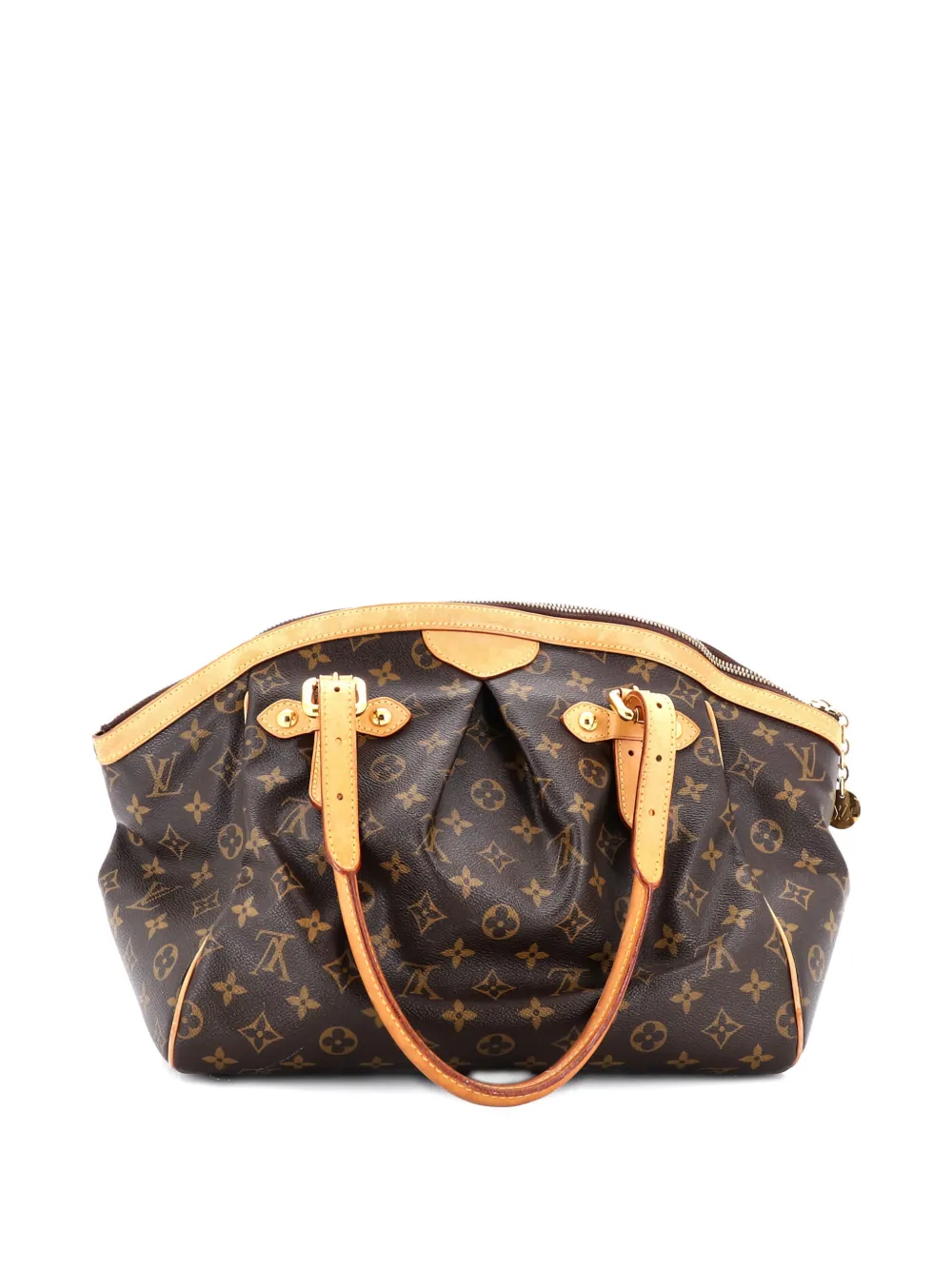 Pre-owned Louis Vuitton Tivoli Handbag Monogram Canvas Gm Satchel In Brown