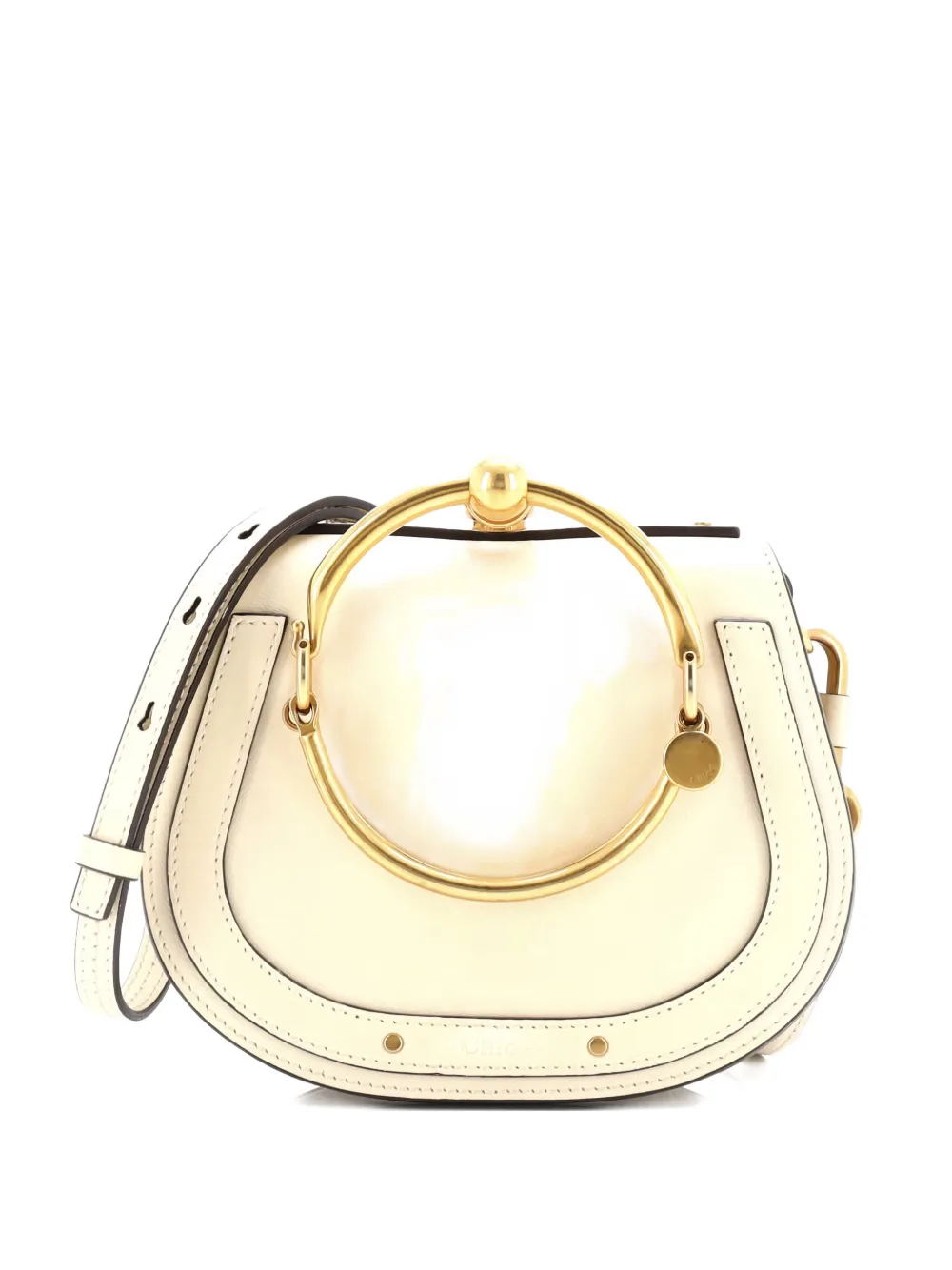 Pre-owned Chloé Nile Leather Small Crossbody Bag In Neutral