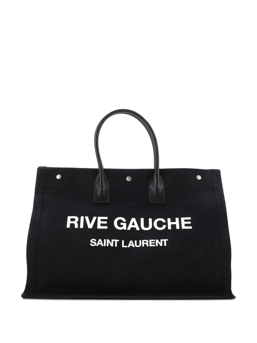 Saint Laurent Pre-Owned Rive Gauche Shopper Canvas Large tote bag | Black | Image 1