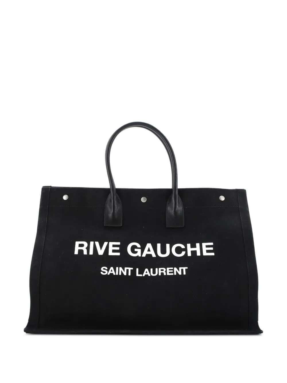 Saint Laurent Pre-Owned Rive Gauche Shopper Canvas Large tote bag | Black | Image 1