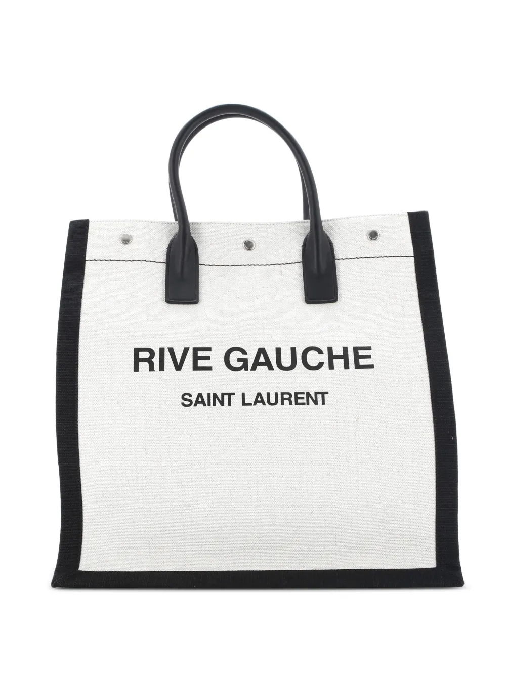 Saint Laurent Pre-Owned Rive Gauche Shopper Canvas Tall tote bag | Neutrals | Image 1