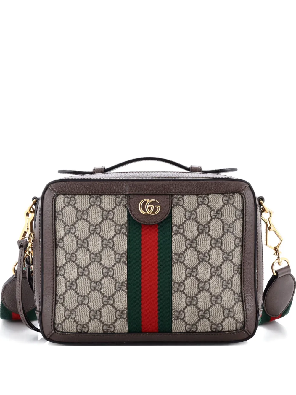 Gucci Pre-Owned Ophidia Zip Around Camera Bag GG Coated Canvas Small shoulder bag - Marrone