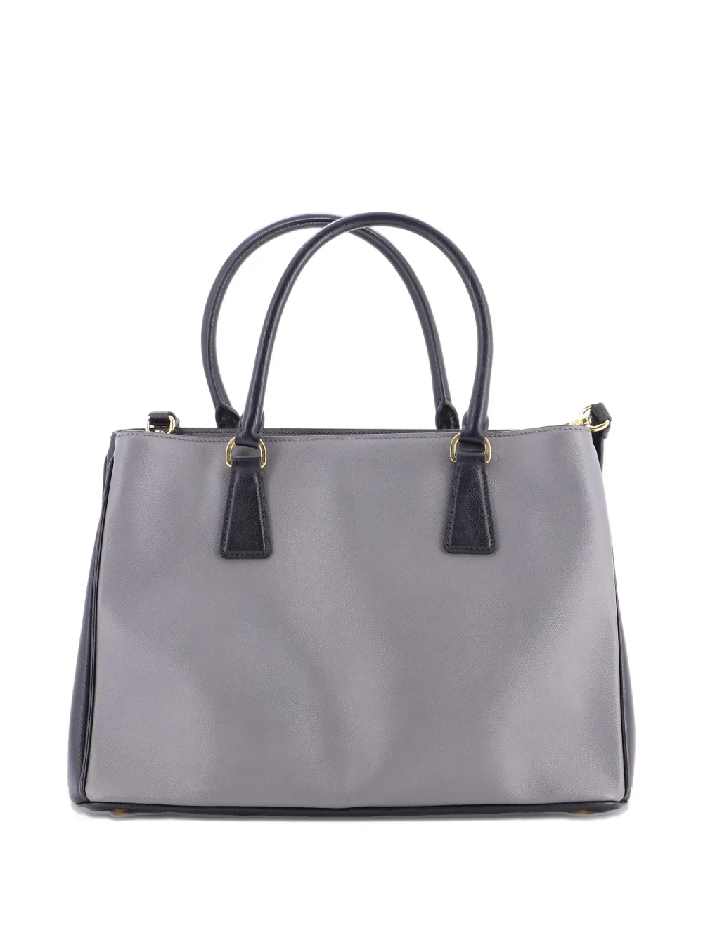 PRADA Pre-owned Gardener's Saffiano Leather Medium Tote Bag In Gray