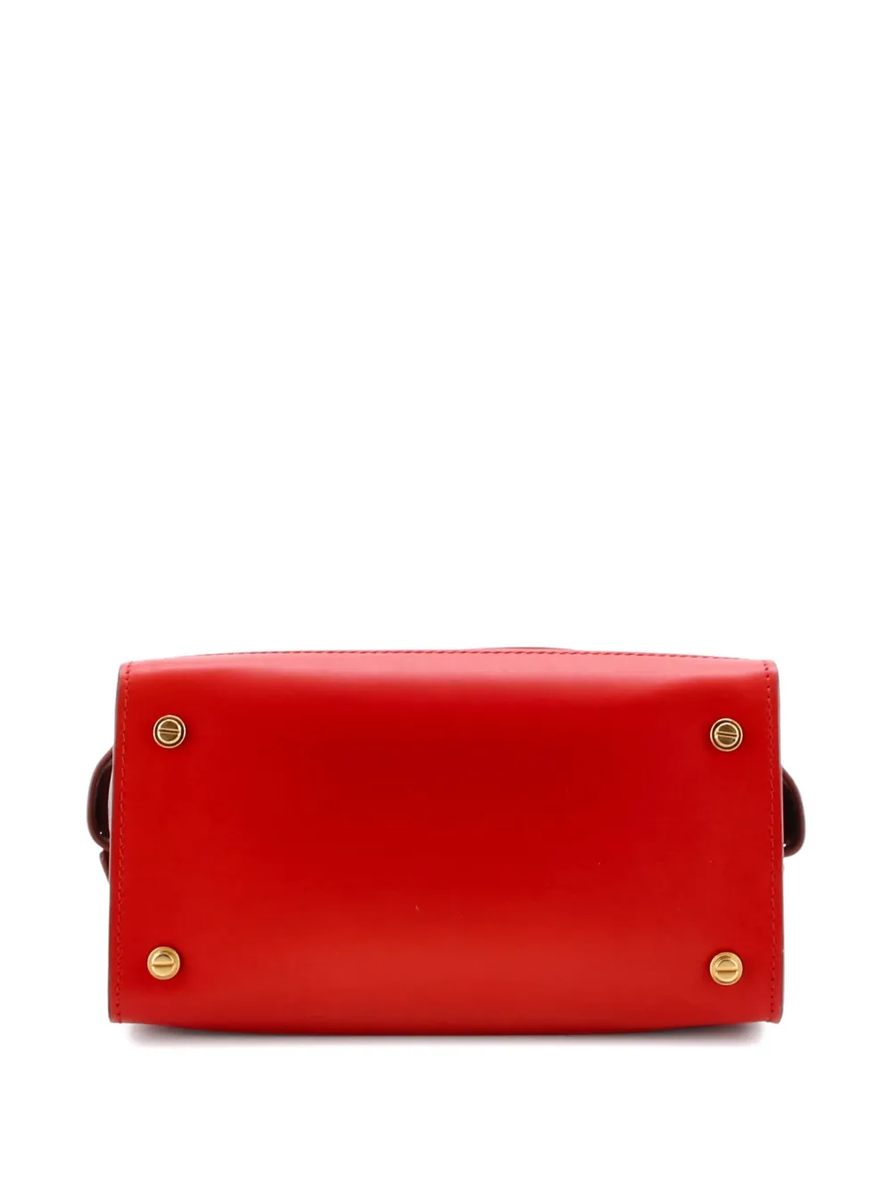 Pre-owned Givenchy Horizon Leather Mini Satchel In Red