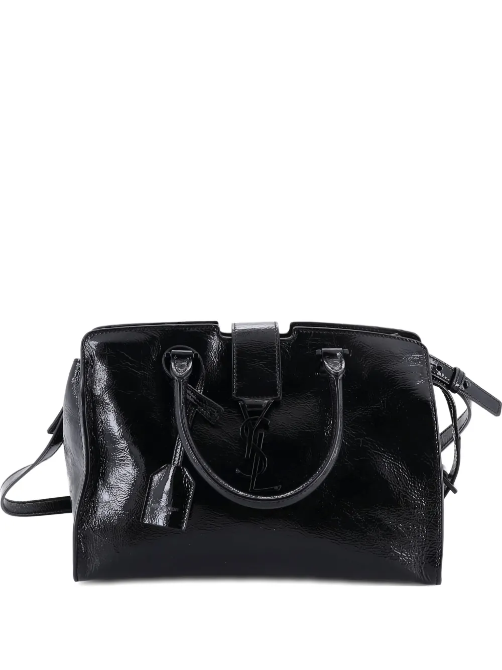 Saint Laurent Pre-Owned Monogram Cabas Patent Baby satchel | Black | Image 1