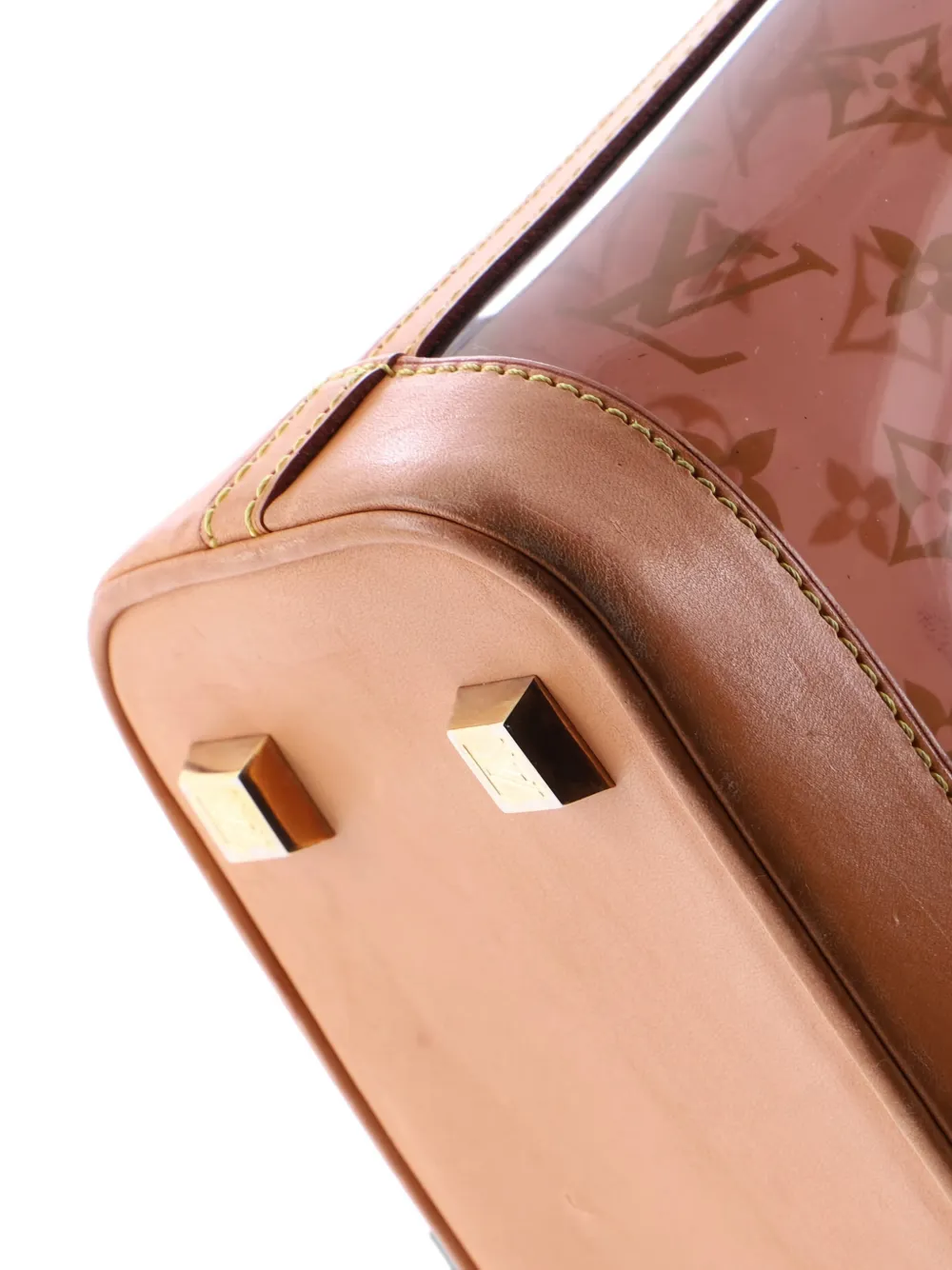 Pre-owned Louis Vuitton Sac Ambre Handbag Monogram Vinyl Pm Tote Bag In Brown