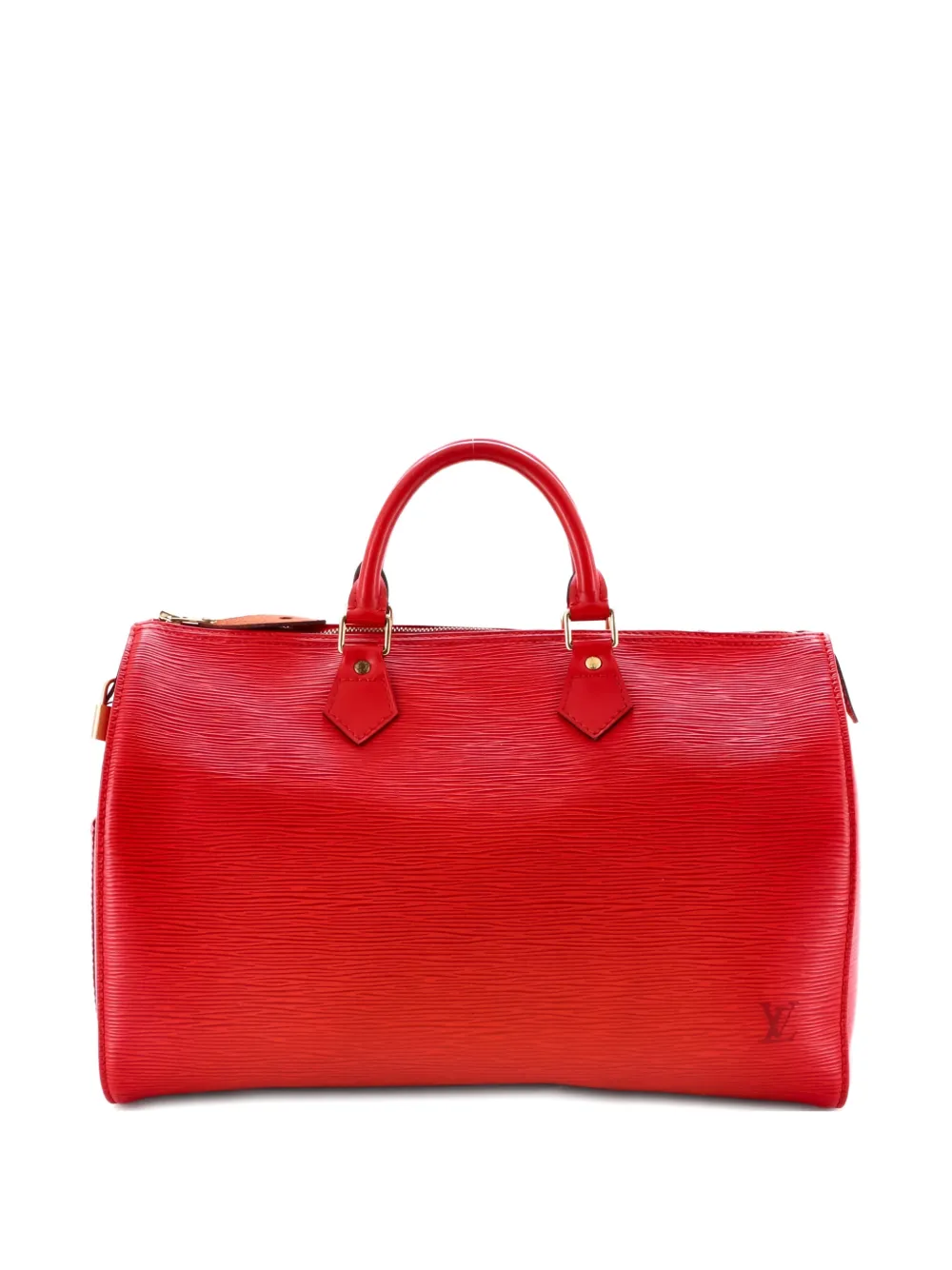 Pre-owned Louis Vuitton Speedy Handbag Epi Leather 35 Satchel In Red