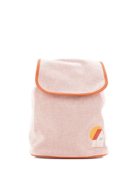 Hermès Pre-Owned Les Cabanes Embroidered Toile backpack