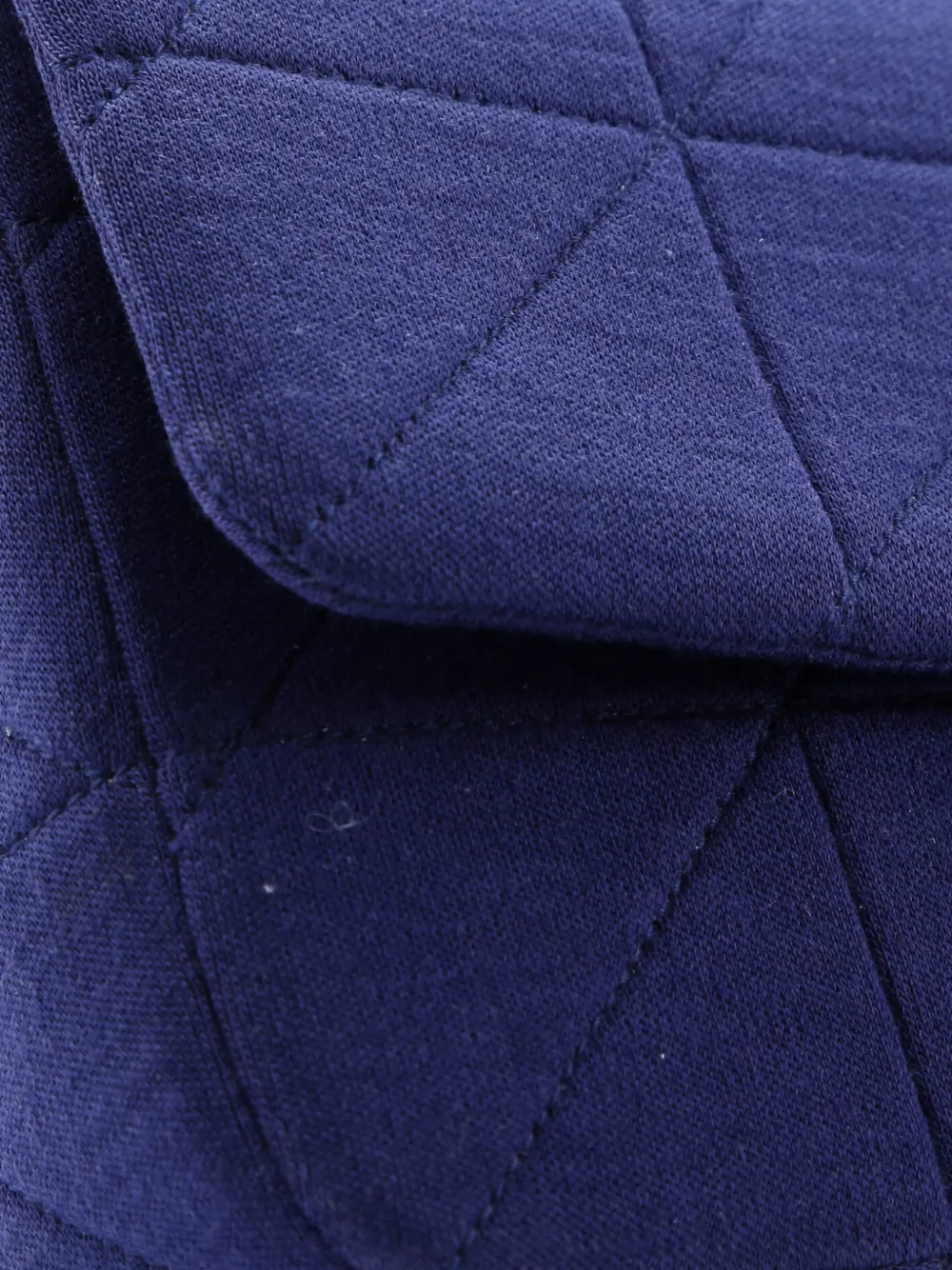 Pre-owned Saint Laurent Jamie Flap Bag Quilted Jersey Medium Shoulder Bag In Blue