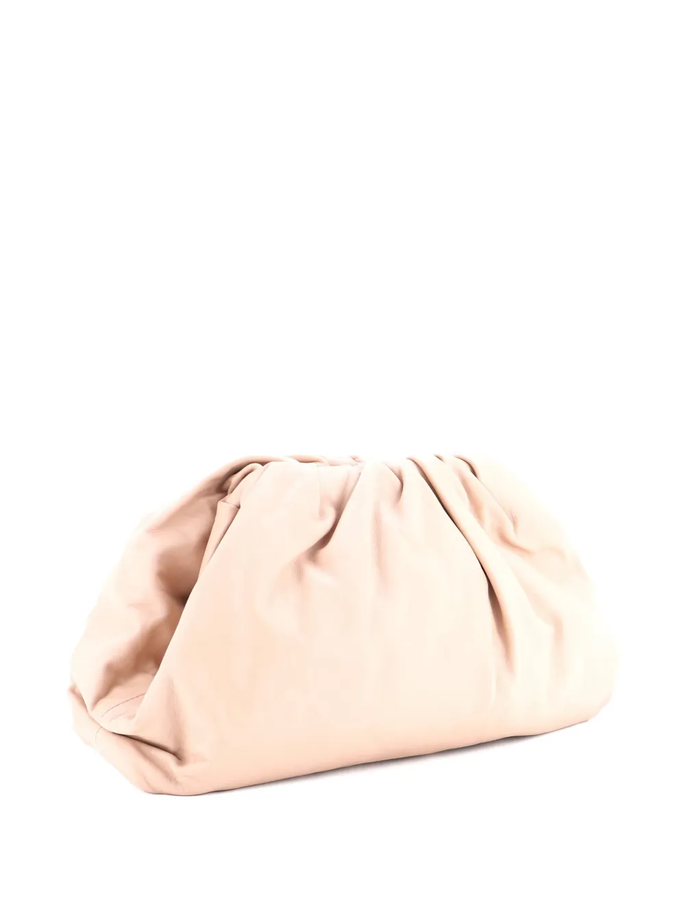 Pre-owned Bottega Veneta The Pouch Leather Teen Clutch Bag In Neutral