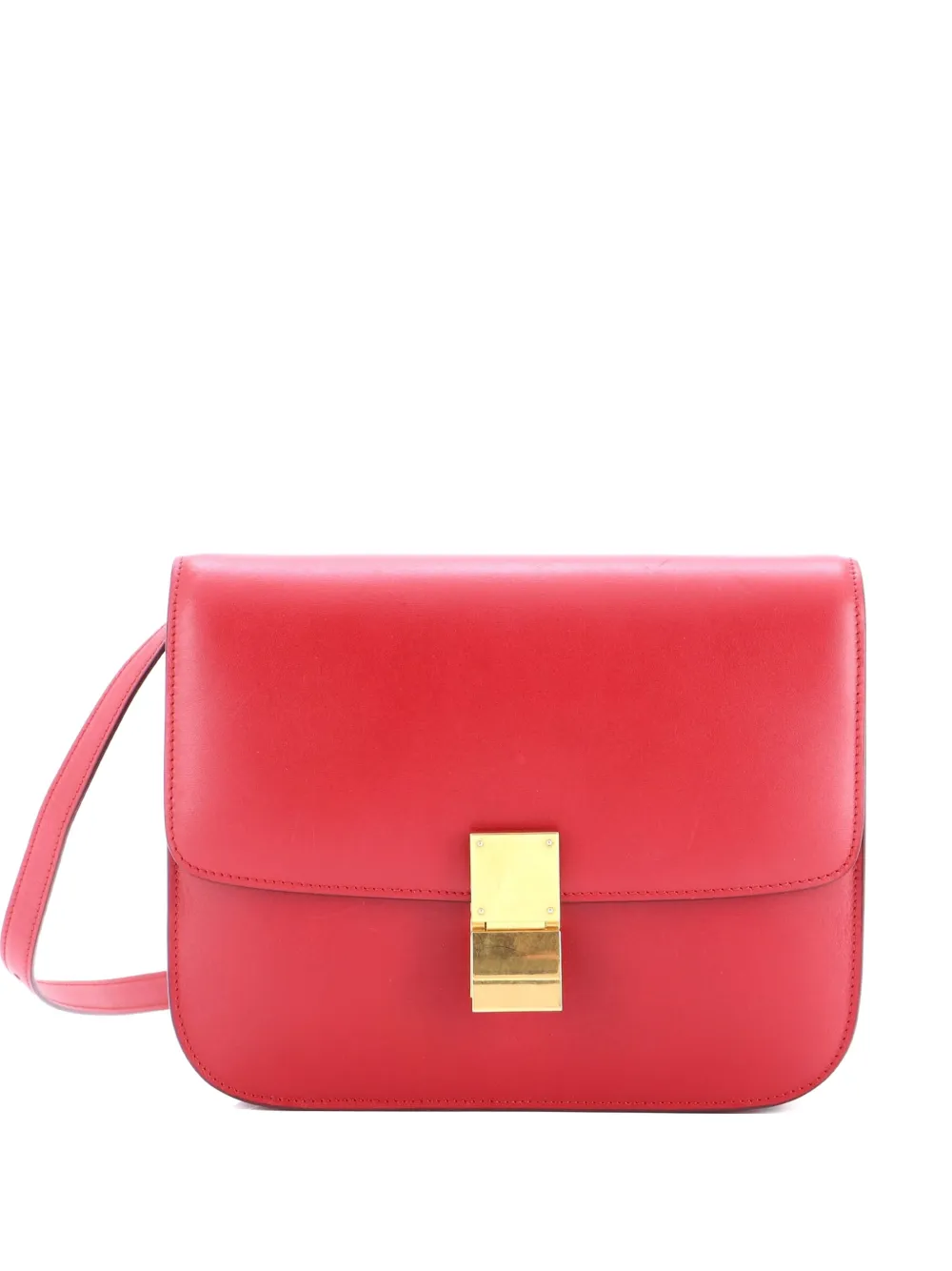 Celine Pre-Owned Classic Box Bag Spazzolato Calfskin Medium crossbody bag - Rosso