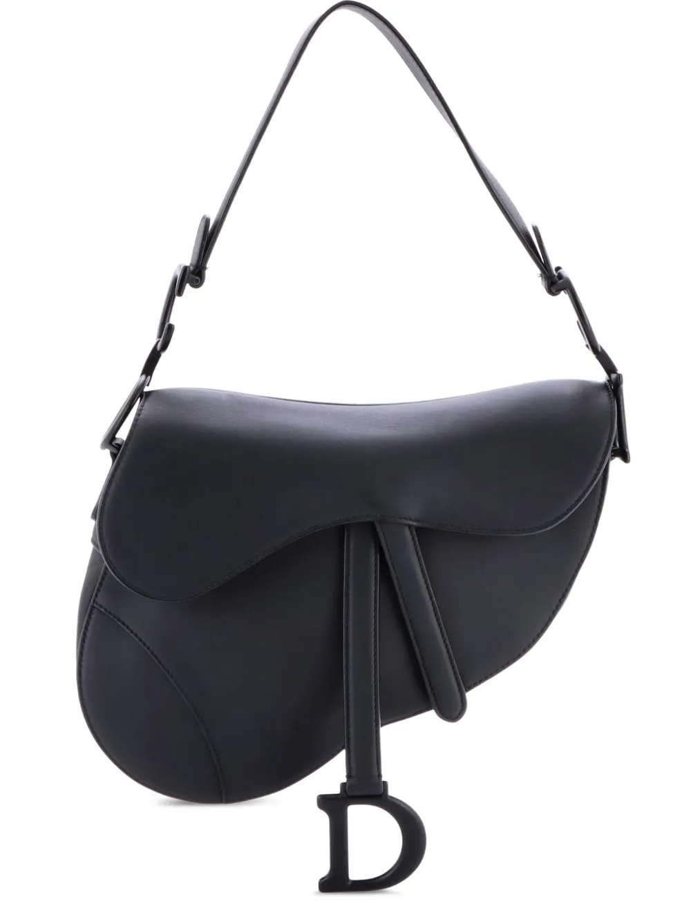Christian Dior Pre-Owned Ultra Matte Saddle Handbag Leather Medium shoulder bag - Nero
