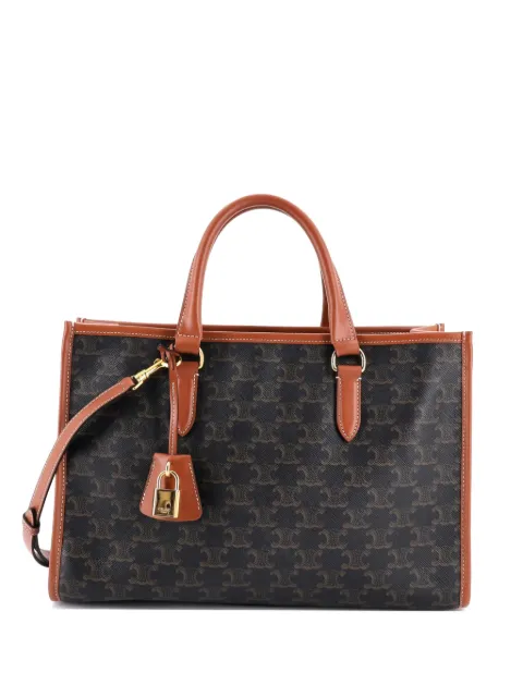 Celine Pre-Owned Horizontal Cabas Triomphe Coated Canvas Mini tote bag