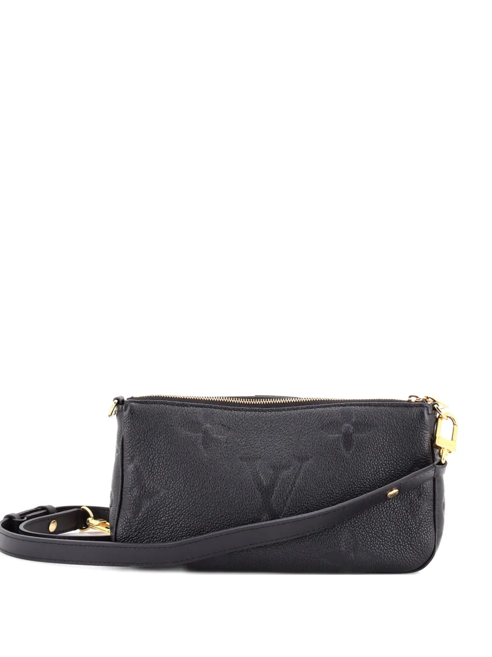 Pre-owned Louis Vuitton Multi Pochette Accessoires Monogram Empreinte Giant Crossbody Bag In Black