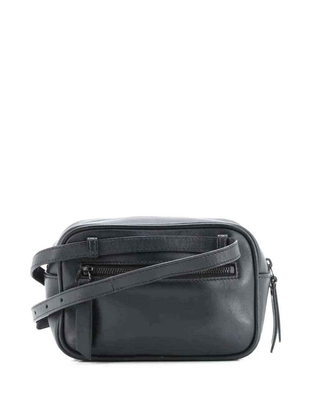 SAINT LAURENT Pre-owned Lou Matelasse Chevron Leather Belt Bag In Black