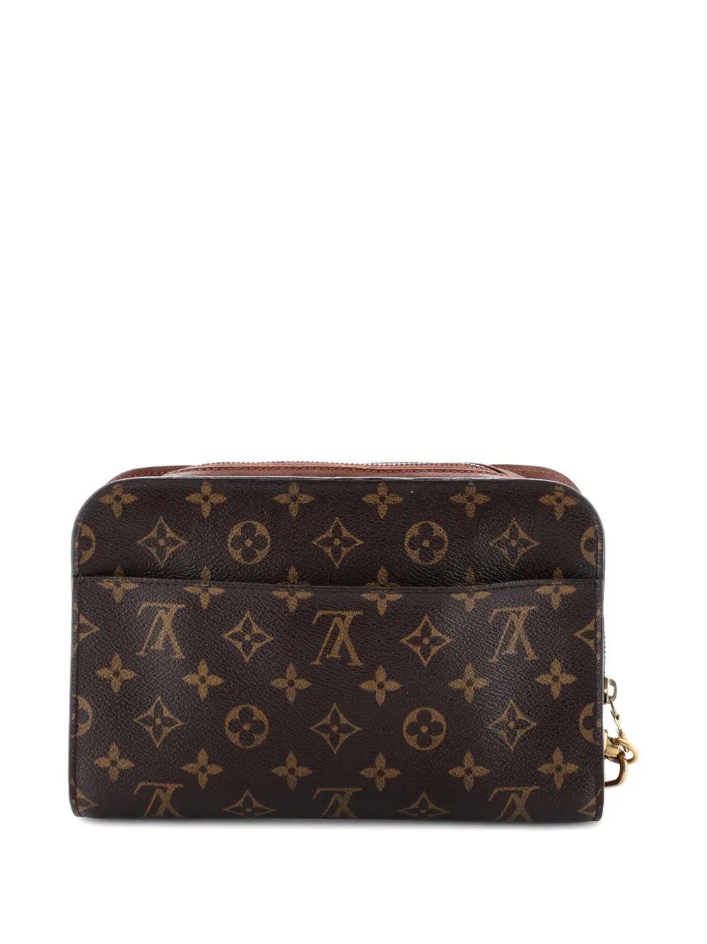 Pre-owned Louis Vuitton Pochette Orsay Monogram Canvas Clutch Bag In Brown