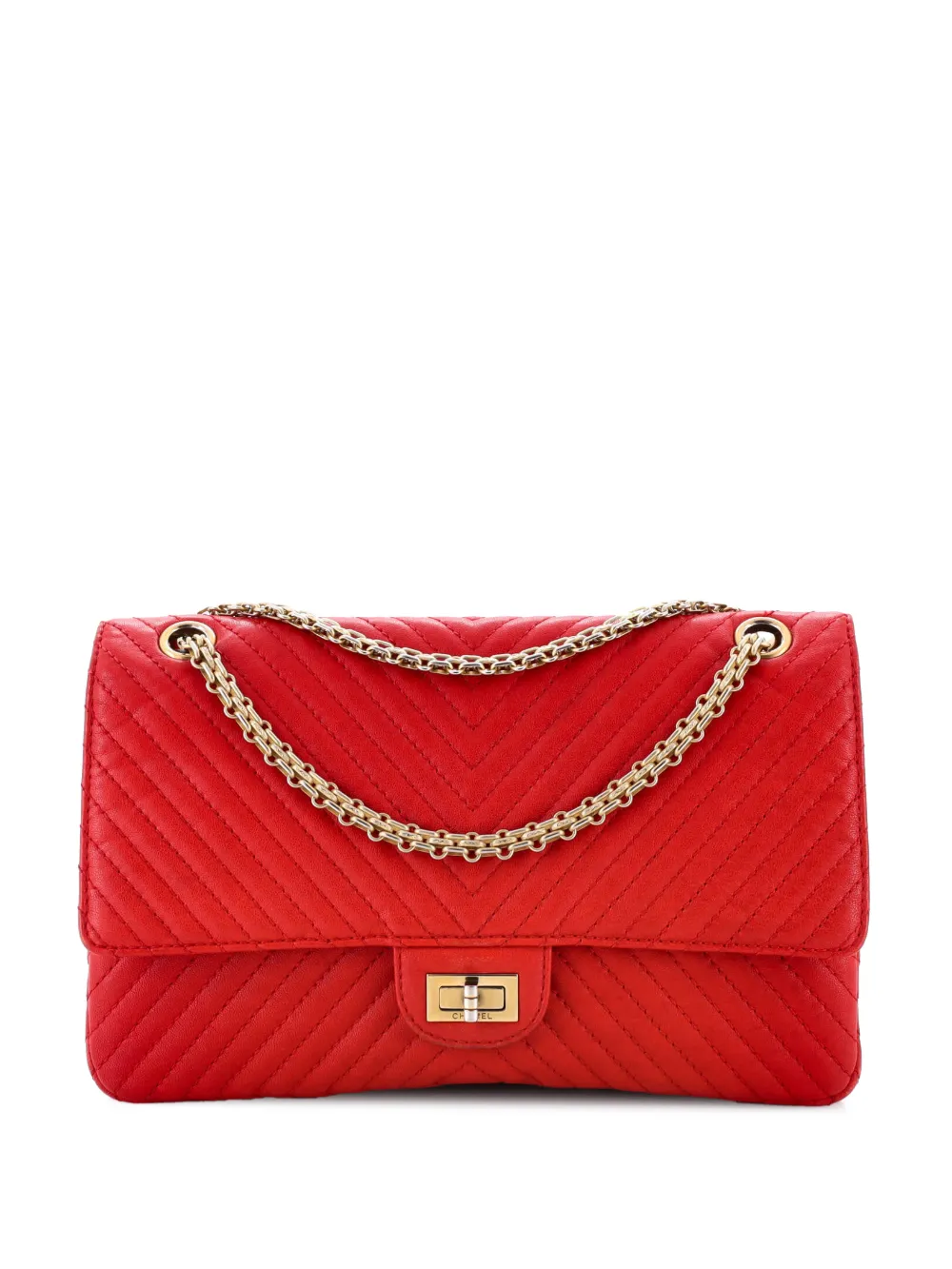 CHANEL Pre-Owned Reissue 2.55 Flap Bag Chevron Sheepskin 226 shoulder bag - Rosso