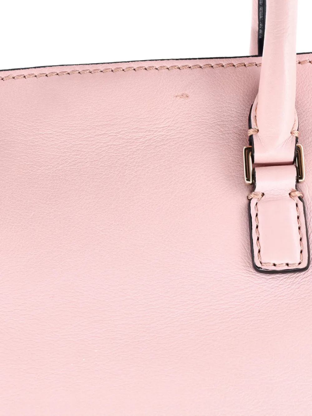 Pre-owned Valentino Garavani Rockstud Rigid Leather Medium Tote Bag In Pink