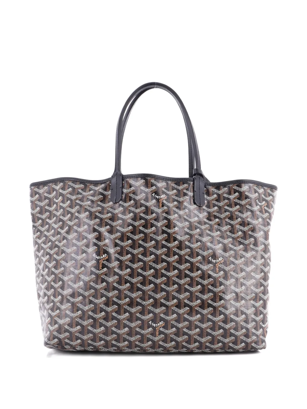 GOYARD Pre-owned Saint Louis Coated Canvas Pm Tote Bag In Black