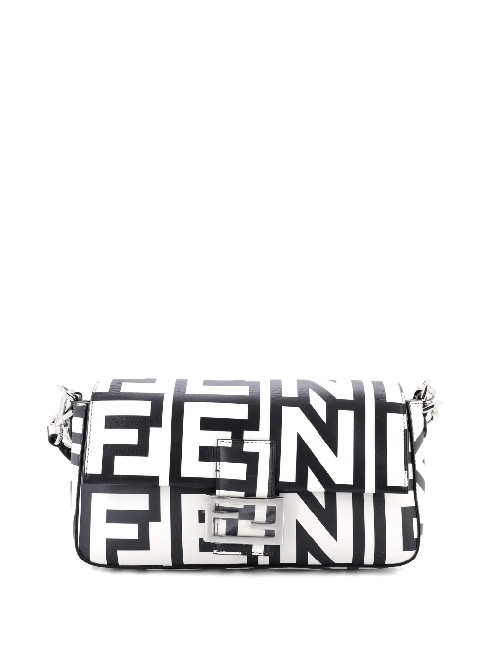 Fendi Pre-Owned x Marc Jacobs Baguette NM Bag Printed Leather Medium shoulder bag - Nero