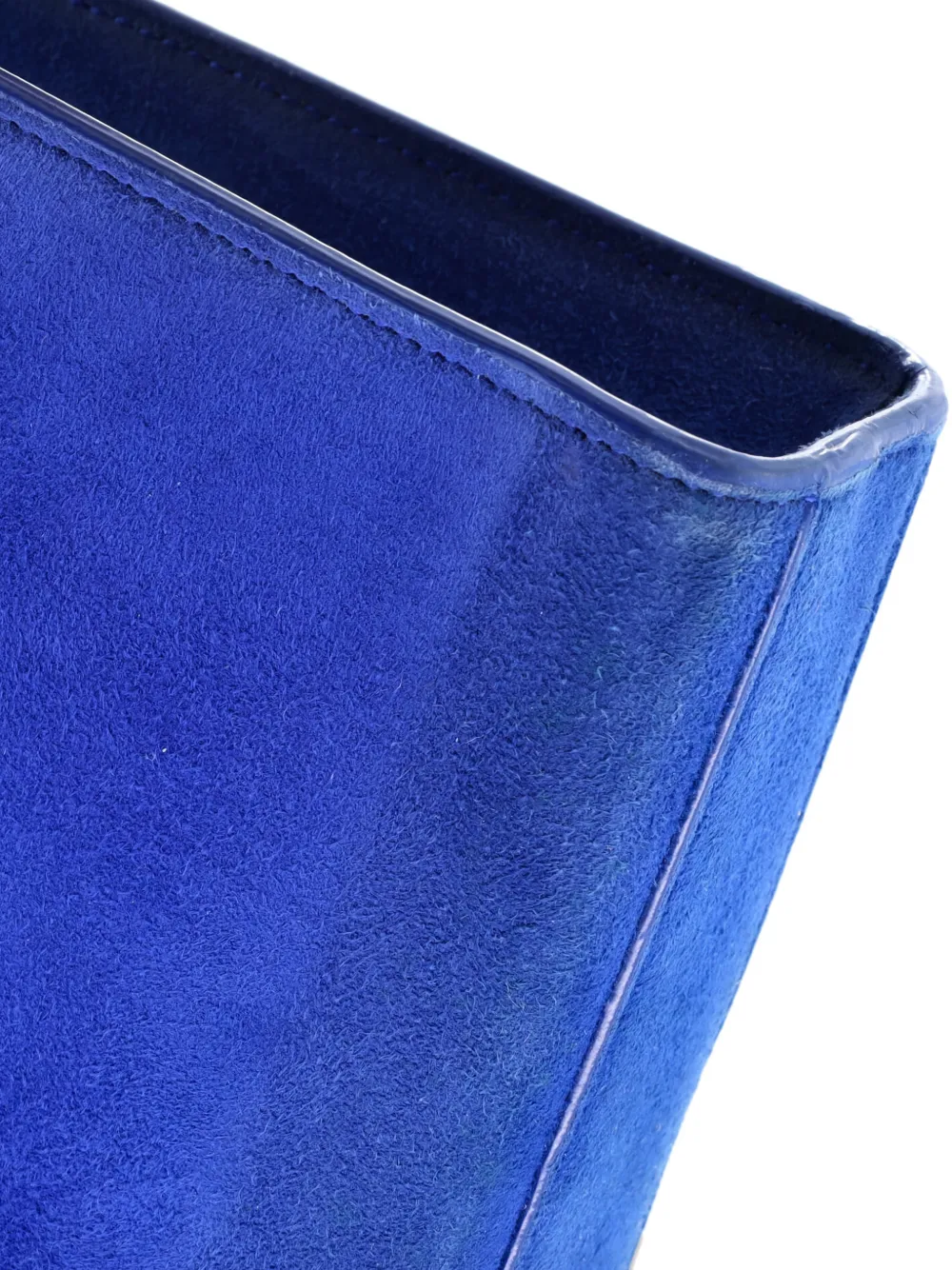 SAINT LAURENT Pre-owned Classic Monogram Tassel Suede Medium Crossbody Bag In Blue