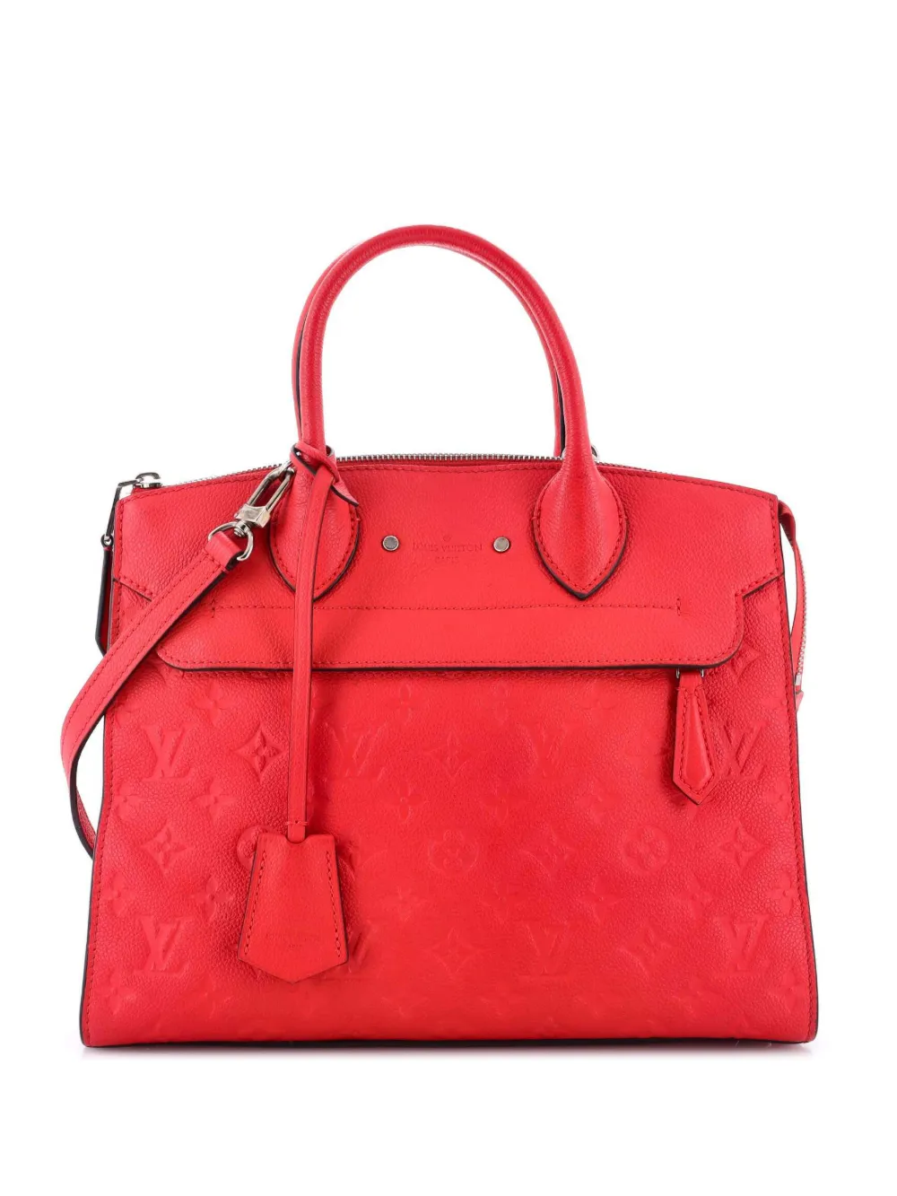 Louis Vuitton Pre-Owned Pont Neuf Handbag Monogram Empreinte Leather MM satchel - Rosso