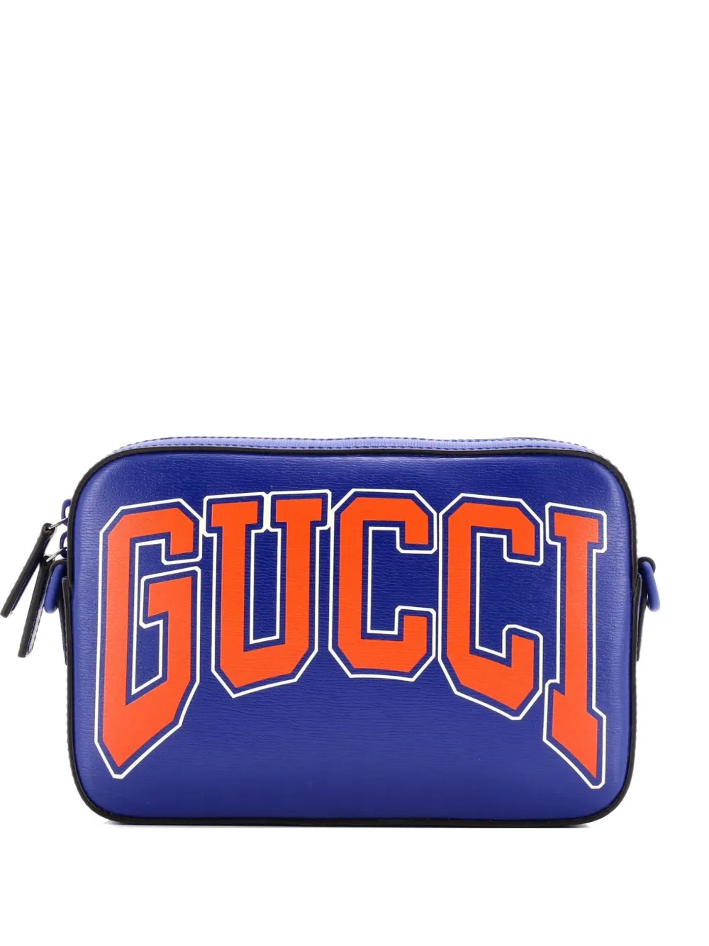 Gucci Pre-Owned NY Dragons Camera Crossbody Bag Printed Leather Small shoulder bag - Blu