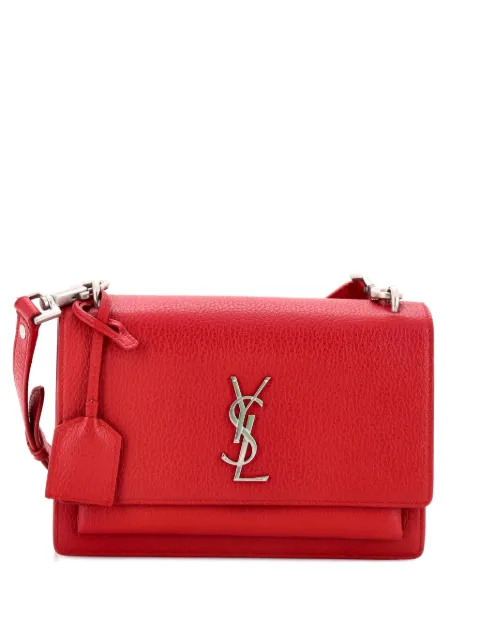 Saint Laurent Pre-Owned Sunset Satchel Leather Medium crossbody bag