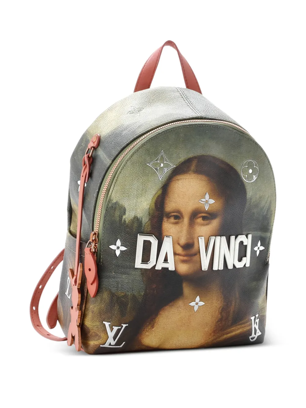 Louis Vuitton Pre-owned Palm Springs Limited Edition Jeff Koons Da Vinci Print Canvas Pm Backpack - Multicolore 